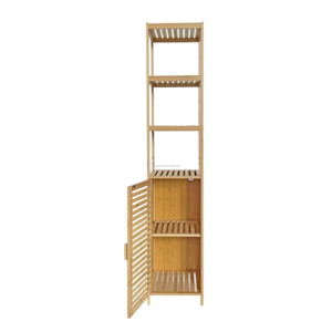 Organisateur de panier en bambou durable Host Shine SYT avec aimant pour <span class=keywords><strong>buffet</strong></span>, étagère ouverte à lattes pour le service en coin - Product Image 3