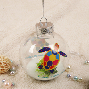 <span class=keywords><strong>ลูก</strong></span>บอลคริสต์มาส PET รุ่นใหม่ปี 2026 พร้อมทรายสีขาวและสไตล์มหาสมุทร - Product Image 3