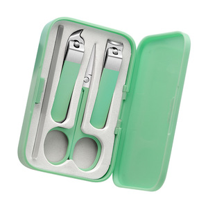 Kit de soins des ongles portable, boîte de rangement, coupe-ongles, ciseaux à ongles, pousse-cuticules, lime à ongles en verre nano, ensemble d'outils de manucure - Product Image 4