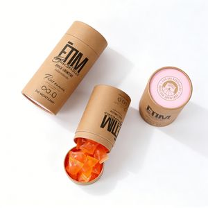 Tube Cylindrique en Carton Kraft Écologique en Gros, Boîte Ronde en Papier Kraft Brun Recyclable pour Aliments et Cadeaux - Product Image 4