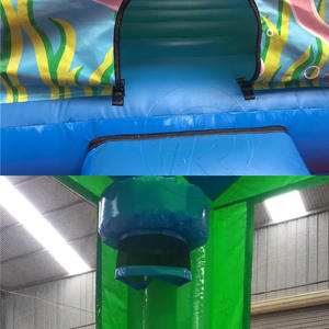 Castillo Inflable Verde para Niños, Brincolín Inflable Combinado, Casa de Brinco Inflable para Exteriores, Castillos Inflables para Fiestas - Product Image 6