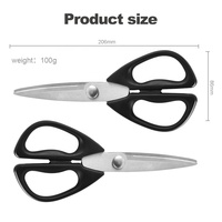 Ciseaux de cuisine professionnels en acier inoxydable robustes avec poignée en PP, lames ultra-affûtées, design écologique pour la maison et la cuisine