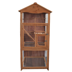 Lớn Hiện Đại Gỗ Rắn Lồng Chim Chuồng Chuồng Với Dây Kim Loại Lưới Windproof Ngoài Trời Sử Dụng Tất Cả Các Mùa Cho Động Vật Nhỏ Lồng - Product Image 6