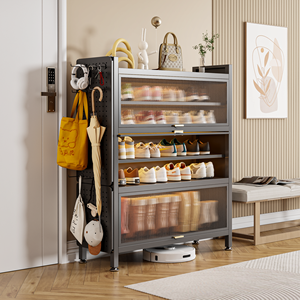 Nhà Máy Giá tủ giày thép cán nguội chống bụi lưu trữ giá với cửa lật lên tủ lưu trữ giày nhiều lớp - Product Image 4