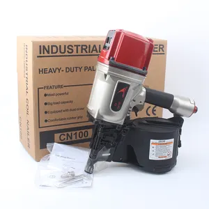 Pistola de clavos de bobina <span class=keywords><strong>neumática</strong></span> CN100 de calidad, <span class=keywords><strong>clavadora</strong></span> de bobina Industrial <span class=keywords><strong>neumática</strong></span>, pistola de clavos resistente de 100MM para fabricación de palés - Product Image 1