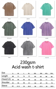 Camiseta de Algodón/Seda Estampada Vintage con Lavado Ácido, Corte Personalizado, Ajuste Regular, Unisex, para Hombre, 250g, Tallas Grandes - Product Image 5