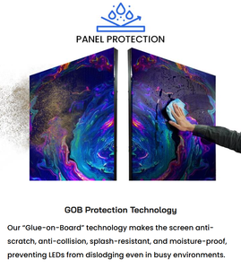 Écran LED intérieur P2.5 étanche IP65 avec protection GOB, bannière LED extérieure, affiche LED pliable à trois volets - Product Image 2