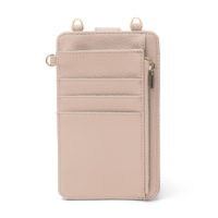Sac de téléphone portable tendance grande capacité avec poche zippée et porte-cartes, étui de téléphone portable en cuir de créateur à bandoulière