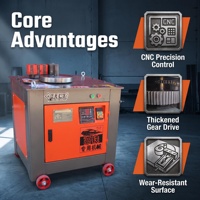 Cintreuse de barres d'étriers semi-automatique CNC PLC LingXingDongLi GF25 renforcée en usine pour acier au carbone/acier inoxydable
