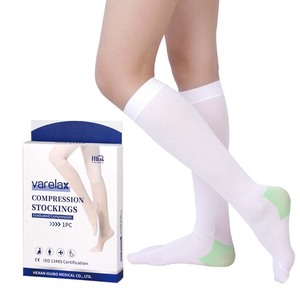 Calza chirurgica a maglia a compressione alta 20-30mmHg con Logo sul polsino per uso quotidiano in autunno - Product Image 1