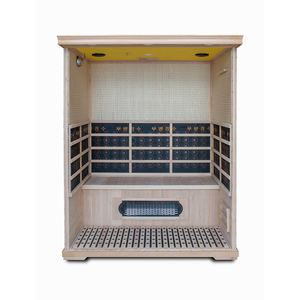 Canada Hemlock Gỗ 1-2 Người Thấp EMF Khô Hơi Nước Rắn Gỗ Bảng Điều Khiển Carbon Nóng Hồng Ngoại Xa Phòng Tắm Hơi Cho Nhà - Product Image 4