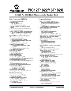 PIC16F1824-I/SL SOIC-14 PIC16F1824-I/ST TSSOP-14 싱글 칩 MCU IC PIC16F1824-I