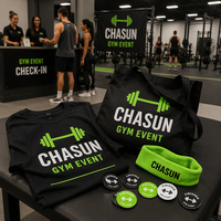 Kit Personnalisé pour Événements Sportifs : Ensemble de Sport Imprimé avec T-shirt d'Entraînement, Sac Fourre-tout en Toile et Bandeau Anti-Transpiration pour Compétition de Gym et Souvenir