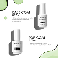 Lampe à ongles LED 15ml sans essuyage Gel Base Top Coat Finition polie gel diamant haute brillance pour la conception de l'art des ongles pour le bricolage