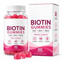 Vente en gros directe usine – Gummies de biotine 5000mcg pour adultes – Soutien cheveux, peau, ongles et collagène – 60 unités – Prix avantageux