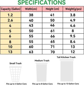 Sacs poubelles personnalisés à cordon, grande capacité, pour usage domestique, fournis par l'usine - Product Image 3