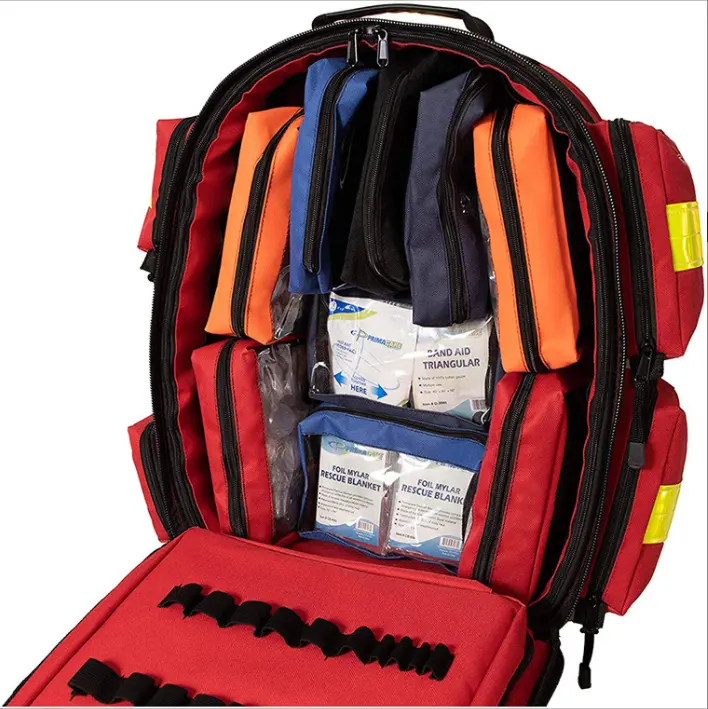 กระเป๋าชุดปฐมพยาบาลพรีเมี่ยมน้ำหนักเบา,ชุดปฐมพยาบาลมาตรฐาน ISO โรงงานชุดฉุกเฉินกระเป๋าเป้ทางการแพทย์มืออาชีพสำหรับกู้ภัย