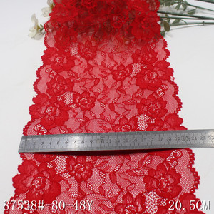 Nhà cung cấp Nhà máy thân thiện với môi Stretch Spandex lưới ren TRIM chất lượng tốt 20cm vải ren đàn hồi cho đồ lót sexy đồ lót - Product Image 6