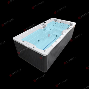 Hình chữ nhật hiện đại ngoài trời vô tận bơi Spa hồ bơi lớn dẫn đèn miễn phí đứng chức năng massage khách sạn drainer 4 - Product Image 1