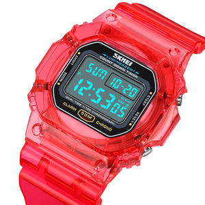 Skmei 1999 original reloj <span class=keywords><strong>LE</strong></span> light montre électronique 50m chronographe analogique led numérique transparent montres de sport pour hommes - Product Image 4