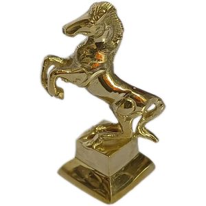 PARIJAT HANDICRAFT Brass Horse Statue Uplifted Legs Standing Horse Tableware Showpiece Home Decor Running Horse Sculpture Made - Product Image 4