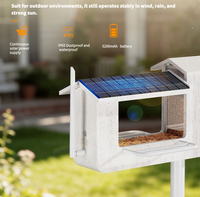 Nouvelle mangeoire à oiseaux intelligente avec caméra HD 4K, panneau solaire pour l'observation et la surveillance des oiseaux dans le jardin, reconnaissance des oiseaux par IA