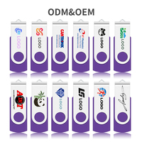 Flashdisk USB Portabel Baru 8G-128GB Matte Dapat Diputar USB 2.0/3.0 Kotak Hadiah Kustom Garansi 2 Tahun