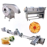 Volledig automatische productielijn voor gebakken aardappelchips/machine voor het produceren van frieten/verwerking van diepvriesfrieten