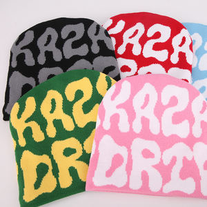 Berretto personalizzato basso Moq produttori tutto su stampa Jacquard Y2k gotico senza polsino unsino con cappuccio invernale - Product Image 2