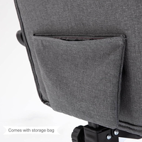 Chaise de jeu ergonomique en gros avec accoudoirs articulés en mousse haute densité et roulettes en nylon pour salles de jeu