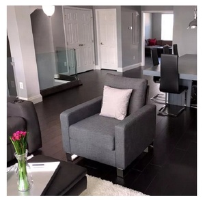 Nueva Llegada Negro Diseño Moderno Hogar Plástico <span class=keywords><strong>Suelo</strong></span> <span class=keywords><strong>Laminado</strong></span> <span class=keywords><strong>AC3</strong></span> E1 Ignífugo Click High HDF Ignífugo <span class=keywords><strong>AC3</strong></span> E1 - Product Image 2
