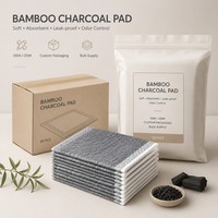 Tapis d'apprentissage de la propreté écologiques en charbon de bambou pour chiens, chats et petits animaux, étanches IP67, à noyau souple, absorption rapide de l'eau, anti-odeurs