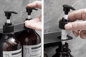 Dispenser Triplo da <span class=keywords><strong>Doccia</strong></span> per Hotel da 500ml di Grande Successo, Dispenser per <span class=keywords><strong>Shampoo</strong></span> e Balsamo con Supporto a Parete in <span class=keywords><strong>Acciaio</strong></span> Inossidabile - Product Image 4