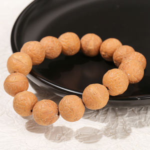 JD ลูกปัดวินเทจสร้อยข้อมือลูกปัดพระพุทธรูปเดิมเครื่องประดับไม้กำไลข้อมือธรรมชาติ15มม. - Product Image 6