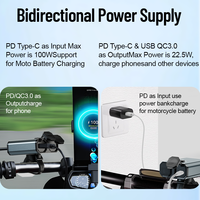 Chargeur de téléphone pour moto 100W QC3.0 PD PPS étanche, USB Type-C, charge rapide, guidon, chargeur portable embarqué