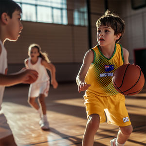 Ensemble <span class=keywords><strong>de</strong></span> maillots <span class=keywords><strong>de</strong></span> <span class=keywords><strong>basket</strong></span>-ball personnalisés en gros, style drapeau national, adolescents, grande taille, 100% polyester, antibactérien, séchage rapide - Product Image 3