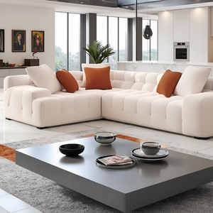 Divano a L con 6, 7, 8 Posti, Imbottitura in Memory Foam Sottovuoto, Fornitura Diretta dalla Fabbrica - Product Image 6