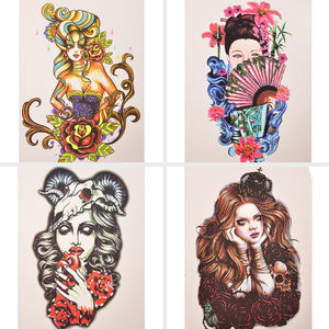 Autocollant de <span class=keywords><strong>tatouage</strong></span> temporaire à l'eau, 100 pièces, grand <span class=keywords><strong>bras</strong></span>, manches longues, vente en gros, usine, à bas <span class=keywords><strong>prix</strong></span> - Product Image 3