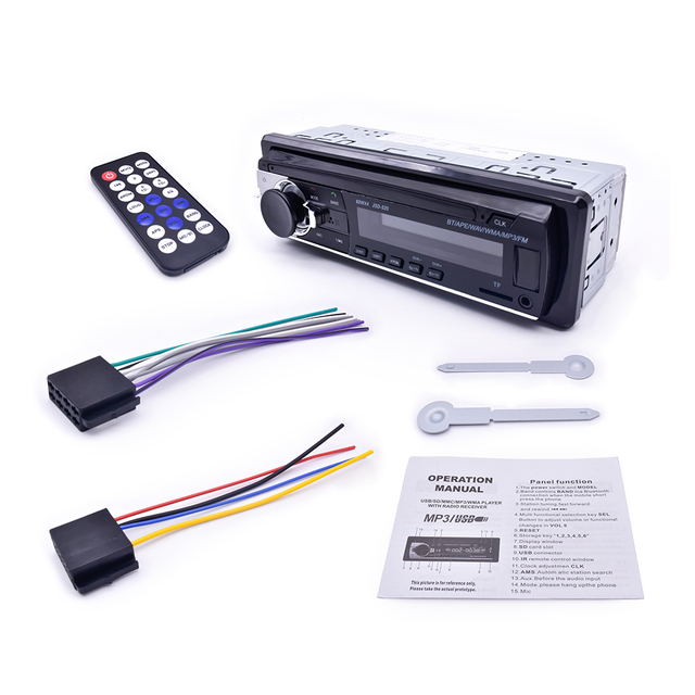 Car MP3 Player Stereo Autoradio Car Radio BT 12V In-dash 1 Din FM Aux in Receiver SD USB MP3 MMC WMA JSD-530