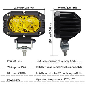 40W <b>LED</b> <b>Work</b> <b>Light</b> 4 Inch For Car Roof Bumper Motorcycle Spotlights DC 12V High Quality Aluminum Alloy - Product Image 2