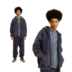 Hoodie Pria & Wanita Logo Kustom Lengan Panjang Bahan Tebal 100% Katun Sweatshirt Polos Berwarna untuk Musim Gugur - Product Image 2