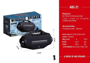 Haut-parleur d'extérieur personnalisé OEM d'usine ABS-Z1 sans fil BT étanche haute puissance avec subwoofer et lecteur de carte TF - Product Image 6