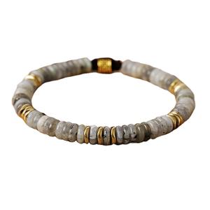 Pulsera minimalista de lujo con cuentas de piedra natural Diseño geométrico original Forma de bola clásica ajustable para regalo de <span class=keywords><strong>amistad</strong></span> - Product Image 2