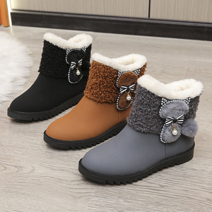 Stivali Invernali Design alla Moda Popolari con Fiocco Eleganti Stivali da <span class=keywords><strong>Neve</strong></span> da Donna - Product Image 1
