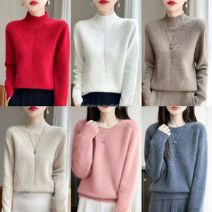 Vente en gros de vêtements pour femmes, automne/hiver, pull en tricot en spandex à prix réduit, style décontracté, <span class=keywords><strong>lot</strong></span> de stock expédié aléatoirement CN - Product Image 5
