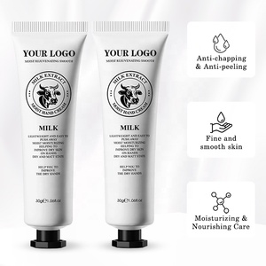 Crema de <span class=keywords><strong>Manos</strong></span> de Leche de Marca Privada, Crema Hidratante y Nutritiva, Crema de <span class=keywords><strong>Manos</strong></span> con Manteca de Karité y Colágeno, Loción Blanqueadora <span class=keywords><strong>para</strong></span> <span class=keywords><strong>Manos</strong></span>, Tamaño de Viaje, OEM - Product Image 1