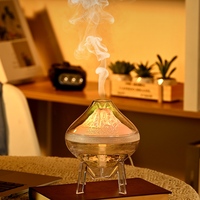Humidificateur Volcanique USB Coloré 300ml 2-en-1 à Brume Froide Portable en Plastique pour Chambre à Coucher