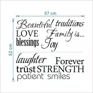 Pegatinas de <span class=keywords><strong>pared</strong></span> de PVC <span class=keywords><strong>para</strong></span> sala de estar, familia, Hope, amor, <span class=keywords><strong>frases</strong></span> inspiradoras, venta al por mayor - Product Image 3