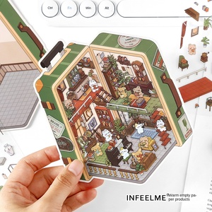 Open Today Vol.6 Autocollants Scéniques, Mini Puzzles Thème Culturel, Autocollants Créatifs Éducatifs DIY pour Enfants et Modélisme - Product Image 1