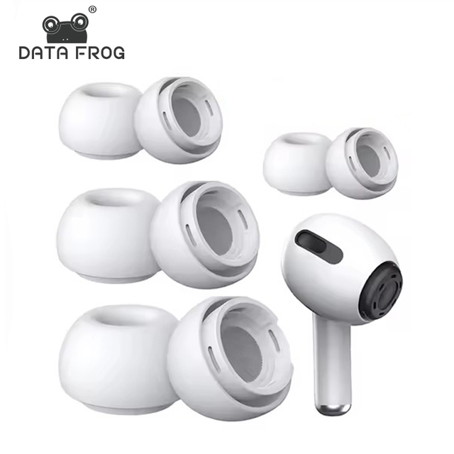 For DATA FROG Silicone Earphone Cushions for Airpods Pro 1/2 Ear Pads with Pressure Relief Hole Compatible Air Pods Pro